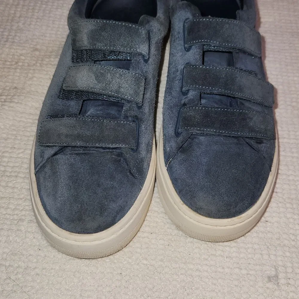 Sandro Paris Anita dusty blue suede Hook-and-loop fasteners sneakers 8.5